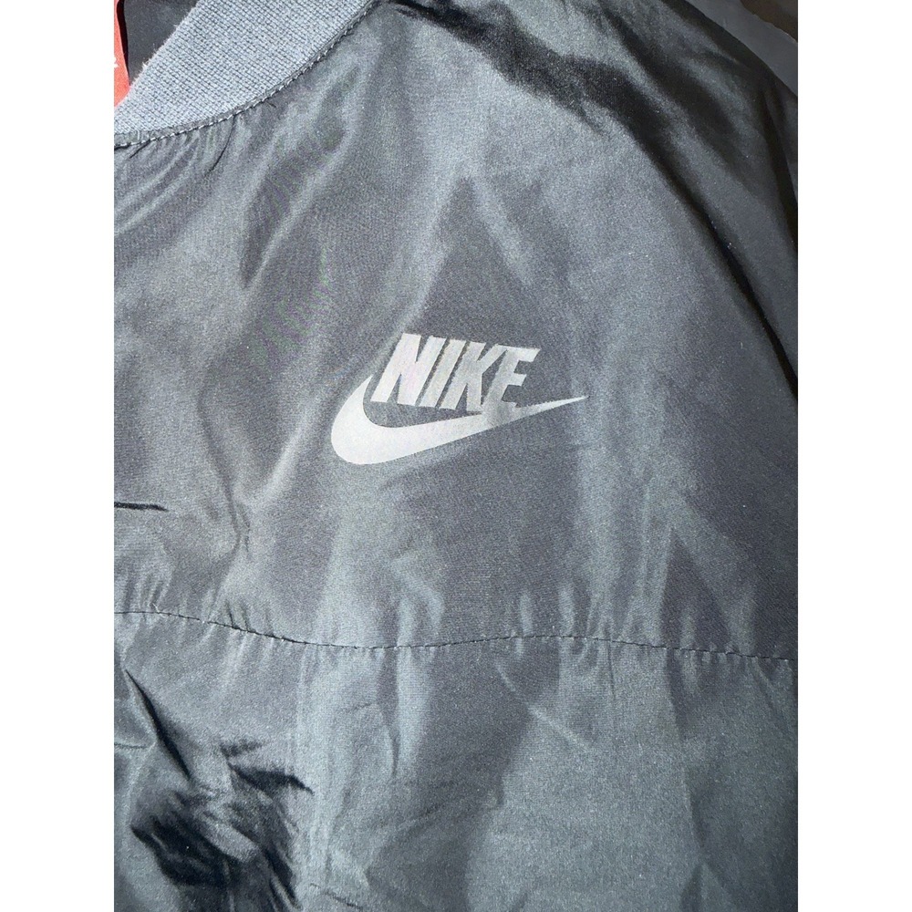 Nike Jacket Womens L Black Bomber Lightweight Windbreaker NSW Tech Pack Swoosh - Picture 5 of 7